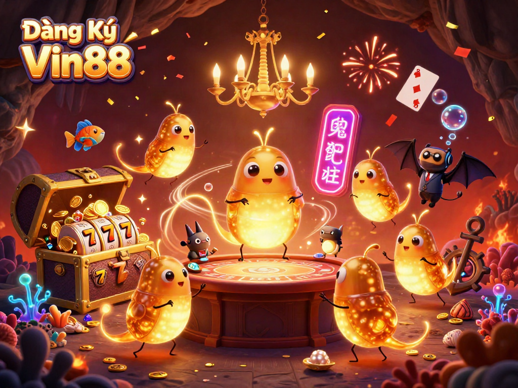 Engage in thrilling gameplay and Đăng Ký Vin88 at this vibrant 3D casino undersea scene.
