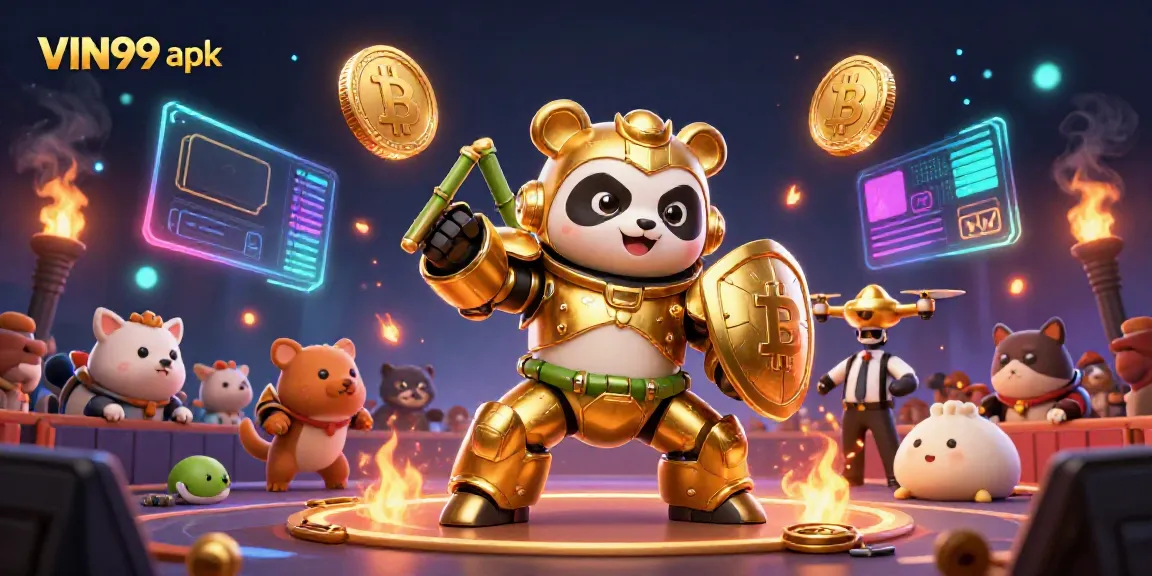 Engage in thrilling gaming experiences with VIN99 apk featuring vibrant casino elements in a rich 3D scene.