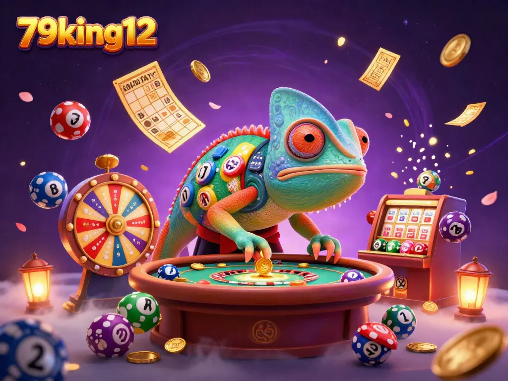 Experience excitement with 79king12 in a vivid 3D casino scene featuring games and vibrant elements.