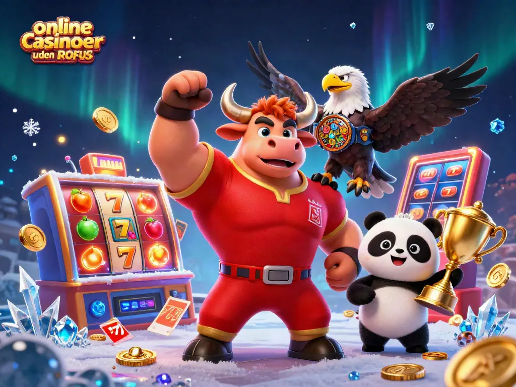 Engage with thrilling slots at online casinoer uden ROFUS featuring animated characters and vibrant casino elements.