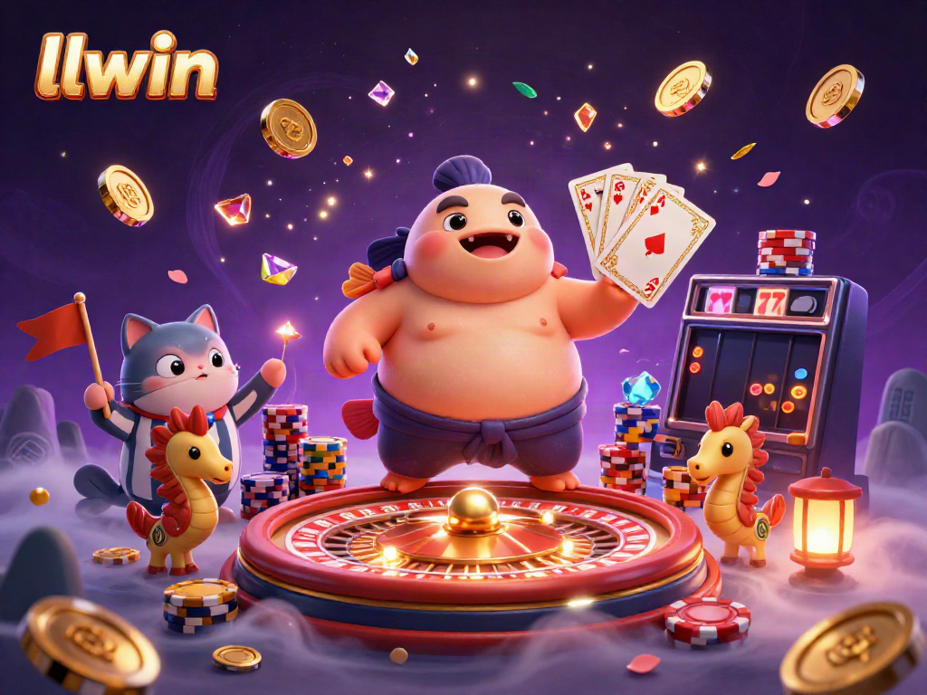 Engage with the vibrant world of llwin, featuring dynamic casino elements and colorful underwater characters.