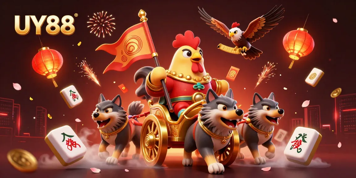 Engage in thrilling gameplay at UY88 with our vibrant rooster warlord and dynamic gambling elements.