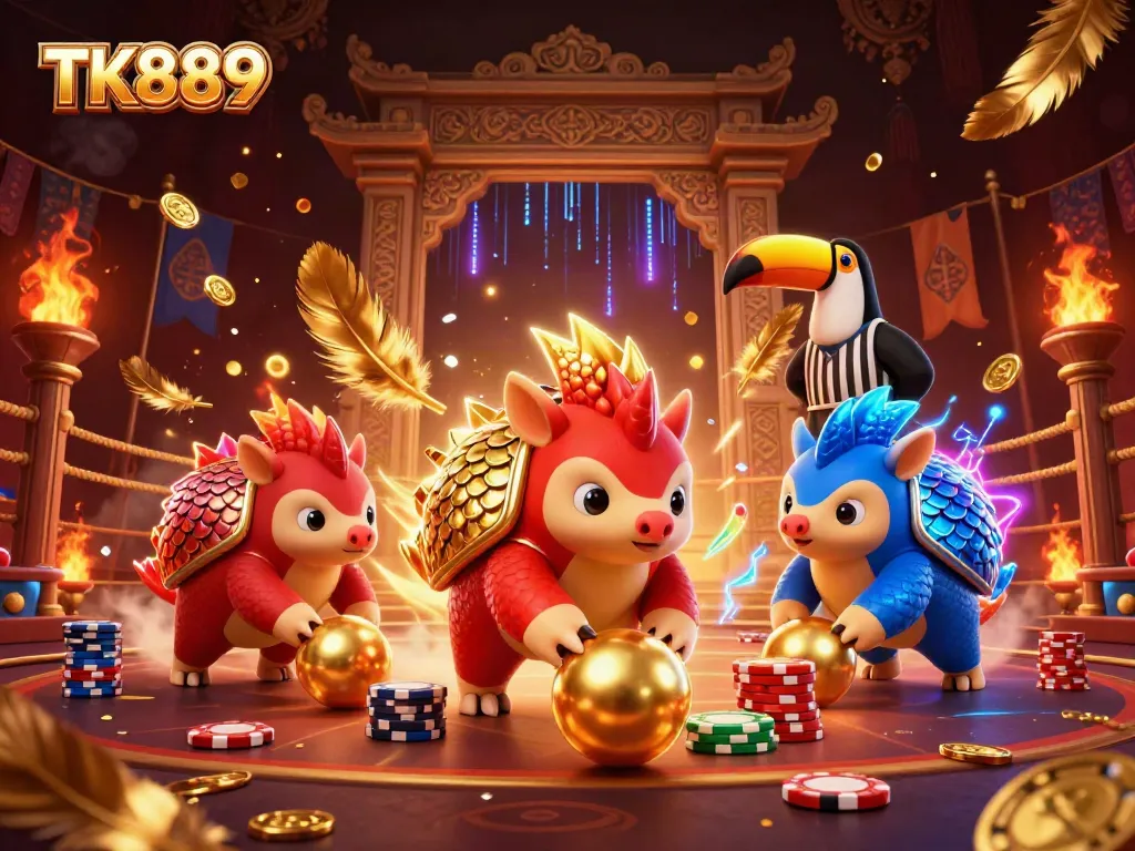 Compete in thrilling fishing and casino games at TK889 with vibrant, engaging 3D illustrations.