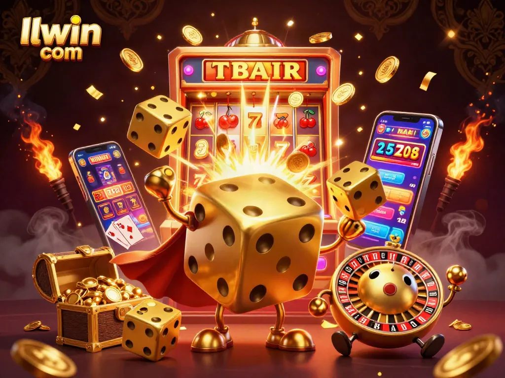 Experience thrilling gaming moments with llwin com's captivating 3D casino illustration showcasing dynamic characters and exciting game elements.