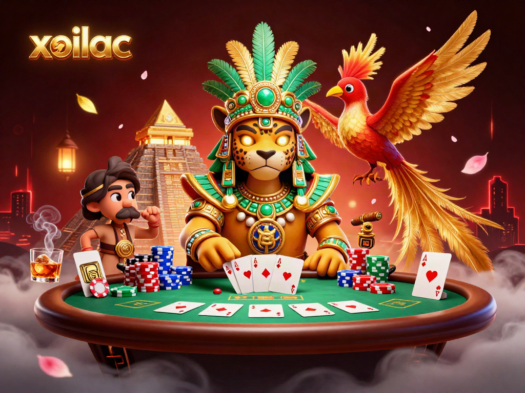 Engage in immersive gambling experiences with xoilac through vibrant 3D casino illustration