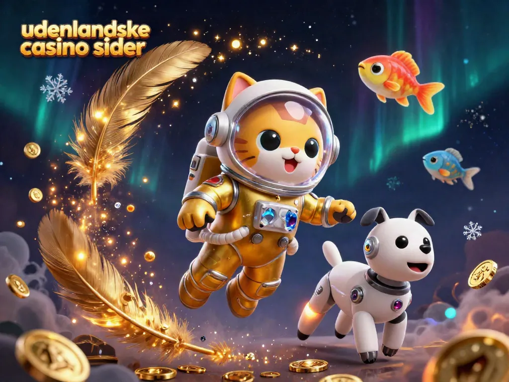 Engage in thrilling gameplay at udenlandske casino sider with an astronaut cat and robot dog adventure.