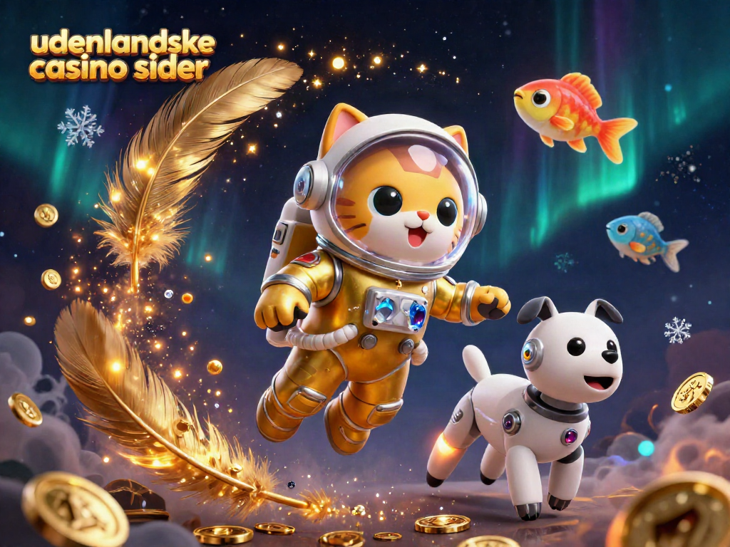 Engage in thrilling gameplay at udenlandske casino sider with an astronaut cat and robot dog adventure.