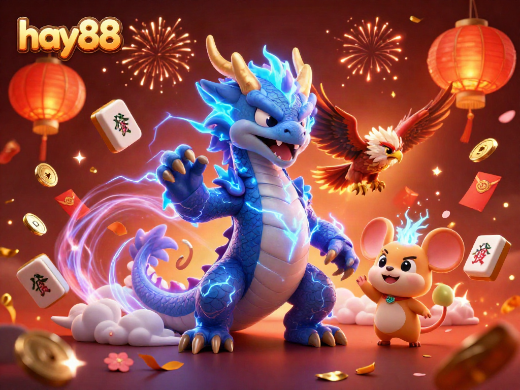 Experience thrilling gameplay with hay88's vibrant casino illustration featuring dynamic characters and rich game elements.